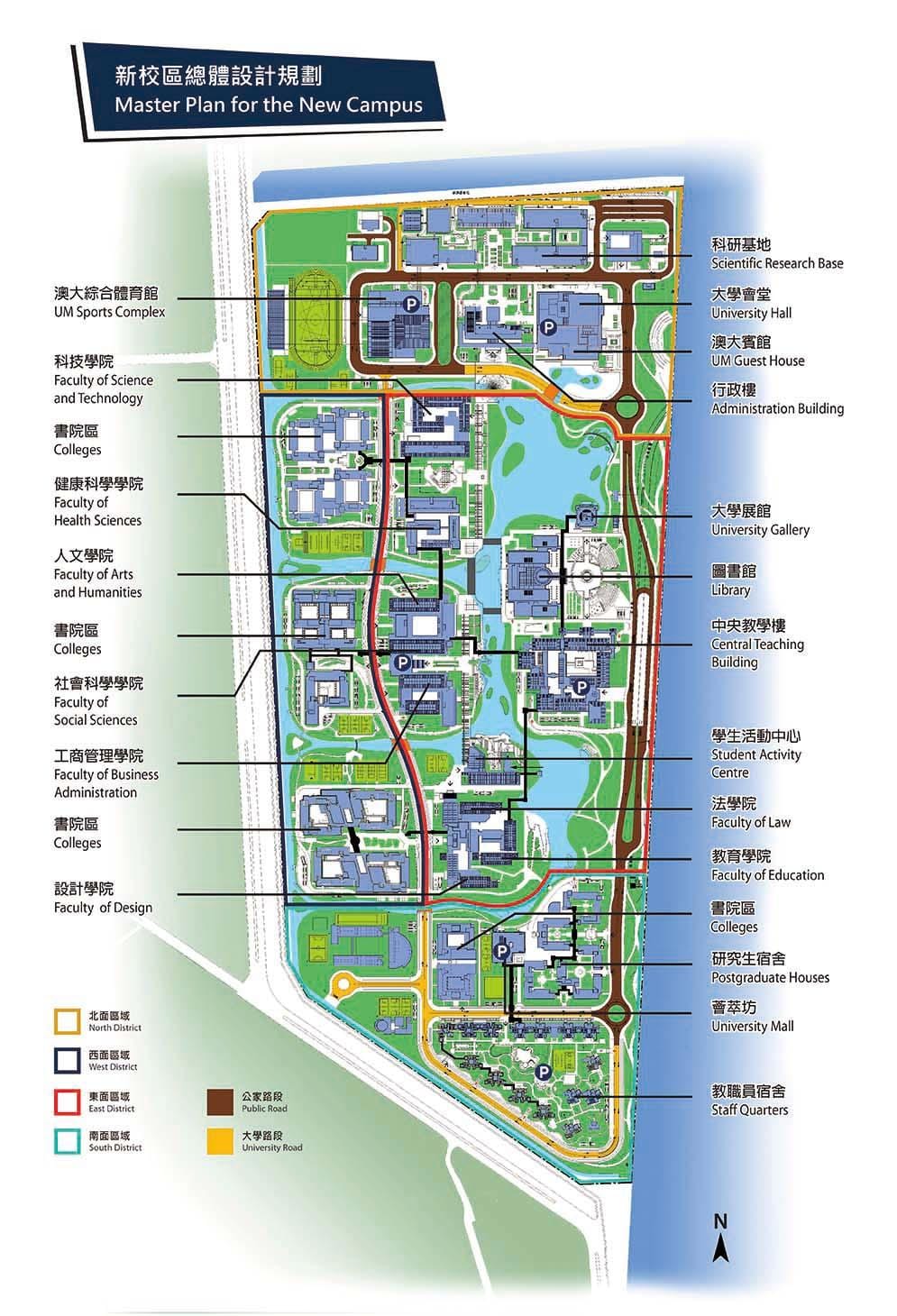 universiteit van Wes-map